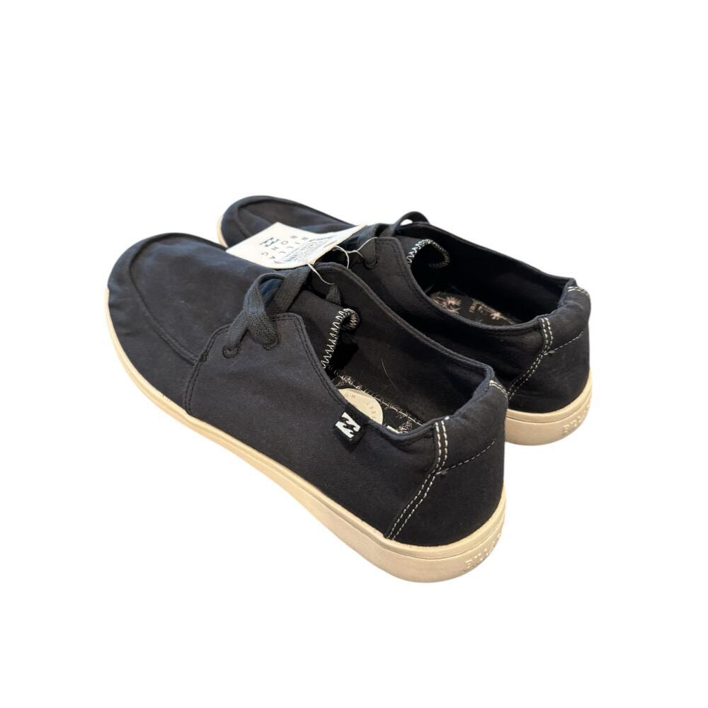 Billabong Baja Slip-On Shoes Size 7 Black Canvas Casual Loafers Boat Shoes NWT - Picture 4 of 6